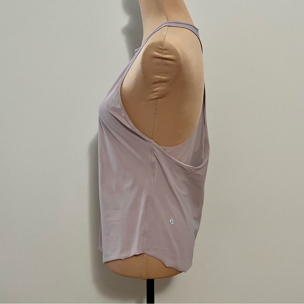 Lululemon Never Still Tank Top Smoky Blush Mauve Pink 6/S/Small Racerback Mesh - Picture 4 of 11